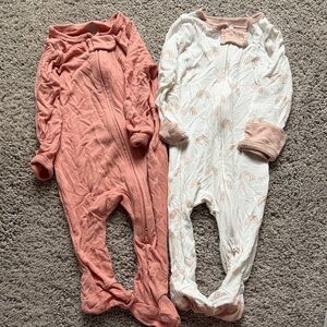 Cloud Island Kids Footies - Pink and White